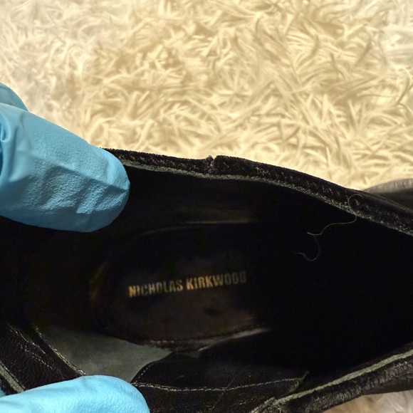 NICHOLAS KIRKWOOD Casati PEARL Black Suede Ankle BOOTS - Picture 11 of 16